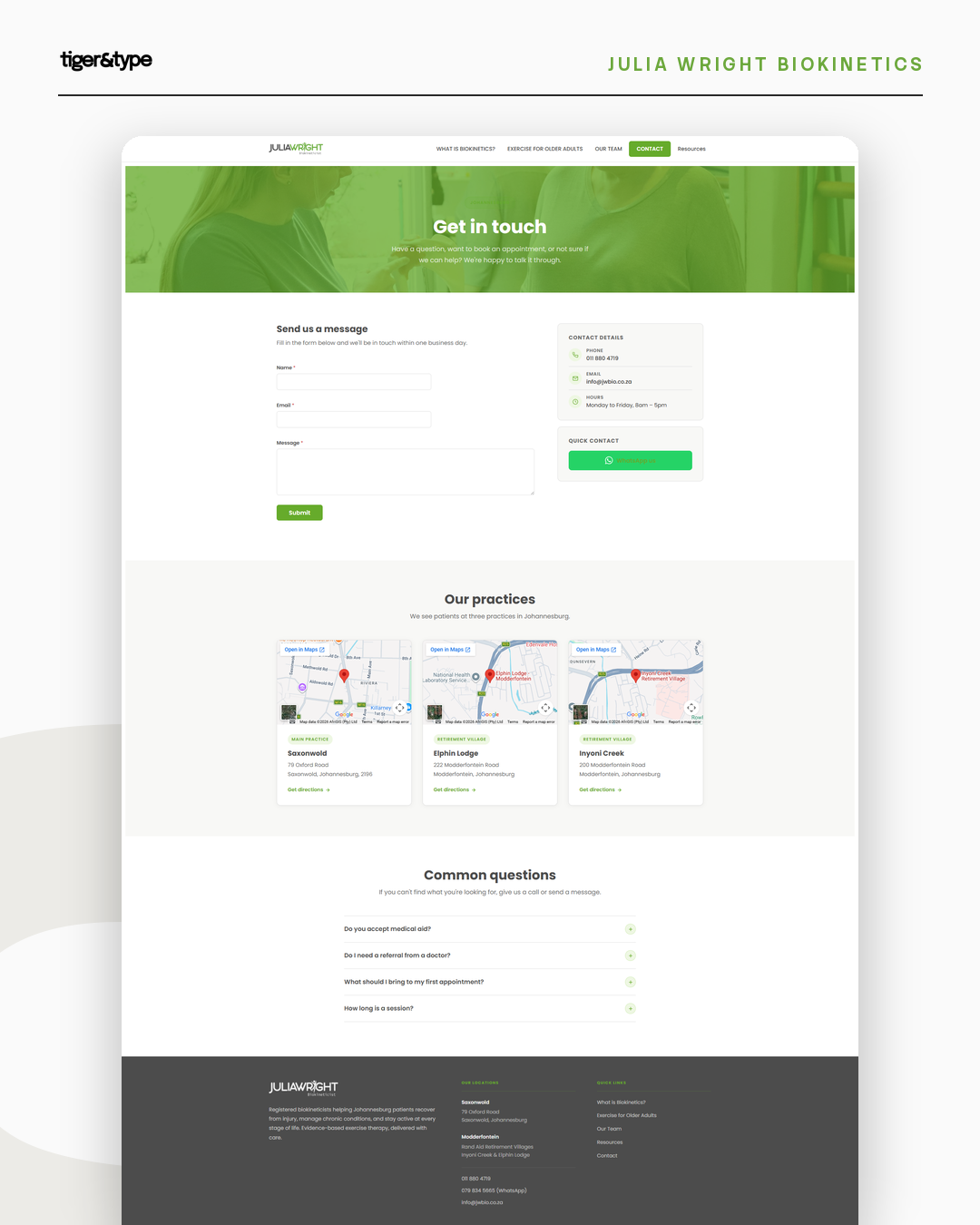 Julia Wright Biokinetics website